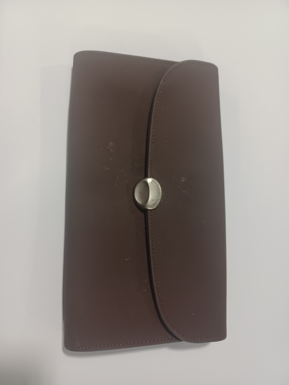 Mandarina Duck Chocolate Brown Clutch Wallet - Classic Button Closure
